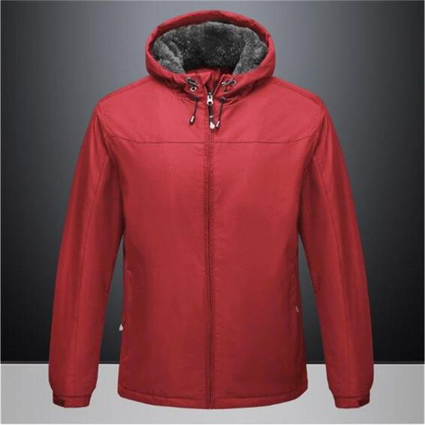 men's jackets 2021 autumn winter jacket coat plus velvet thickening large tooling outerwear coats, Black;brown